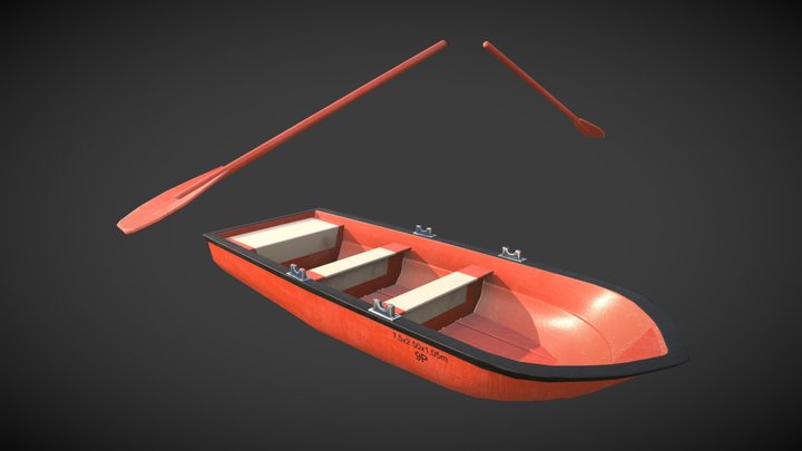 Rowing_ Life Boat 3D Model