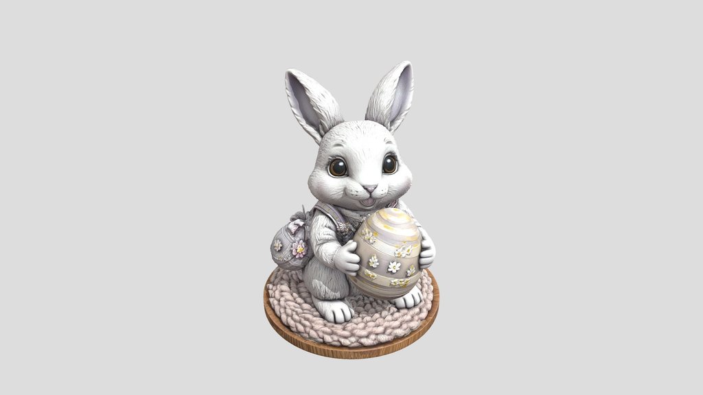 Easter Bunny with Decorated Egg