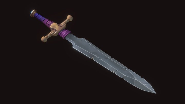 Hand-painted Sword 3D Model