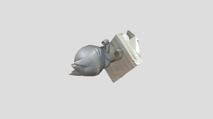 Sber the cat on the bench 3D Model