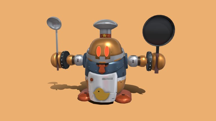 Kitchen Bot - Kirby: Return to Dreamland 3D Model