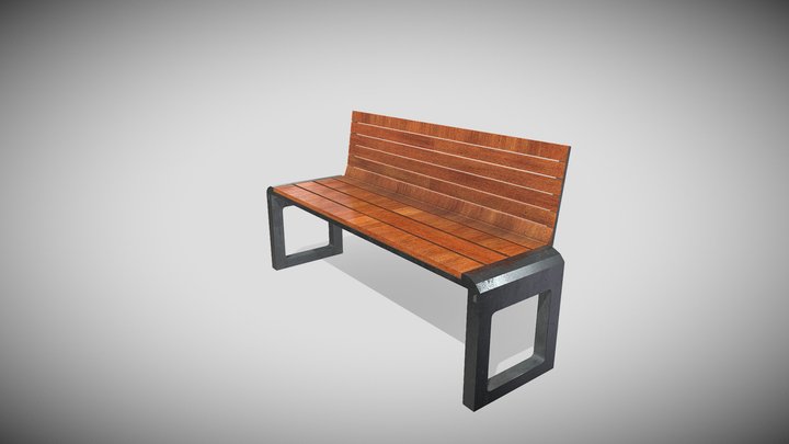 Park Bench 3D Model