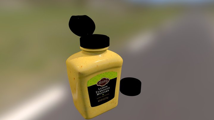 Mustard Bottle 3D Model