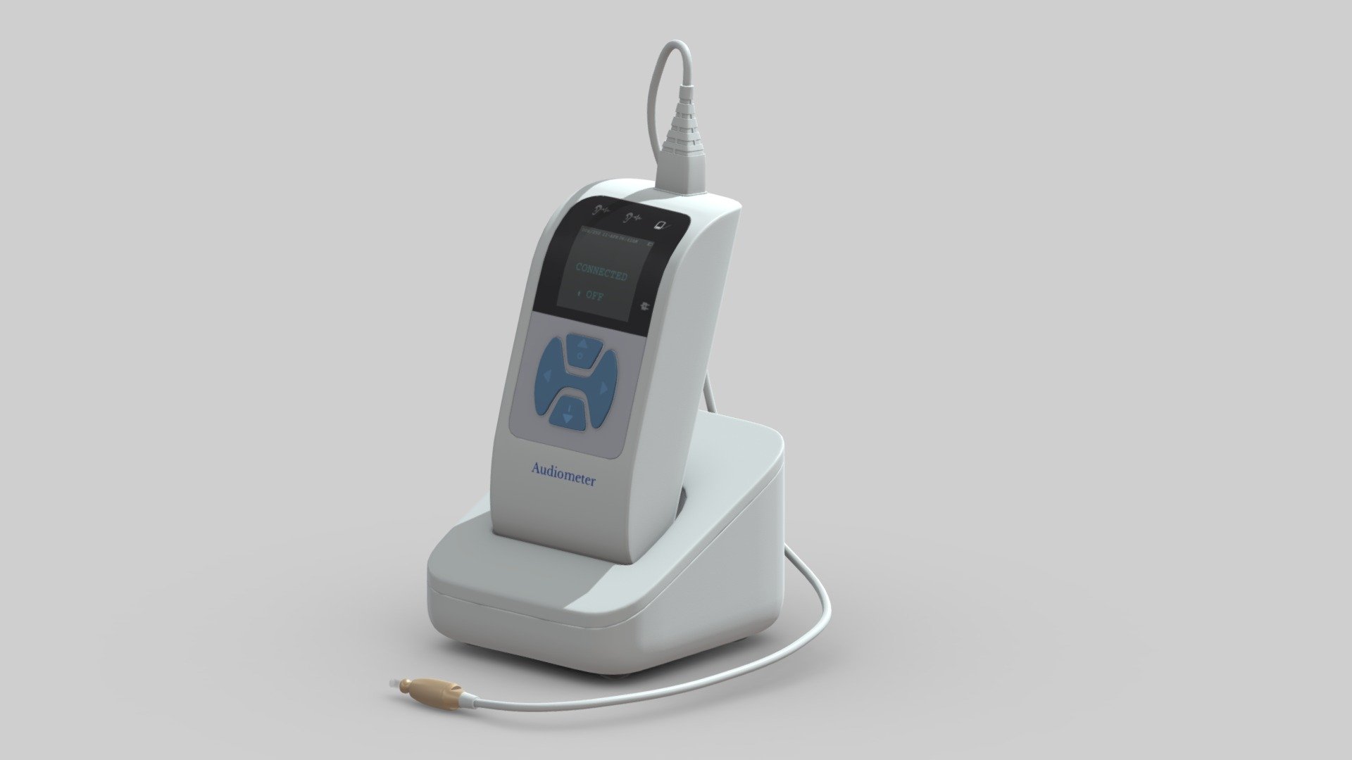 Medical Audiometer Hearing Screener PBR - Buy Royalty Free 3D model by ...