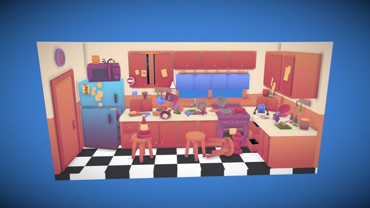 Fantasy kitchen 3D Model