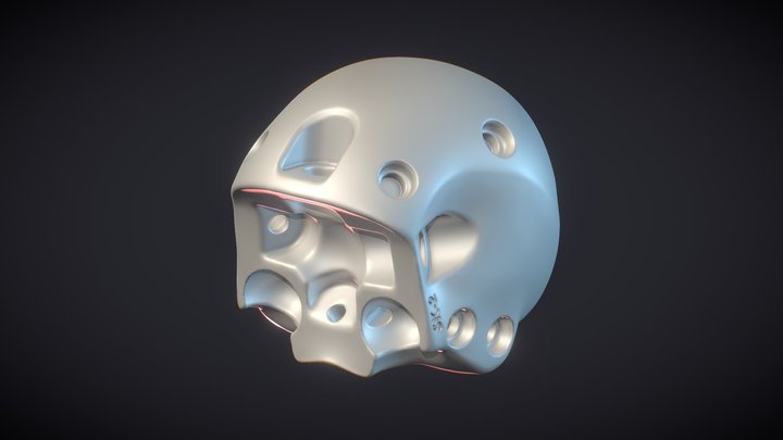 Cyberdoll Skull Back Part SK2 3D Model