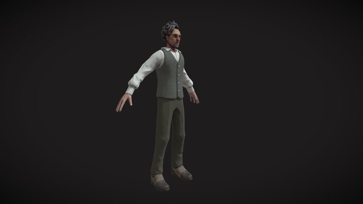 Tim Burton Stylized-Dishonored Unrigged 3D Model