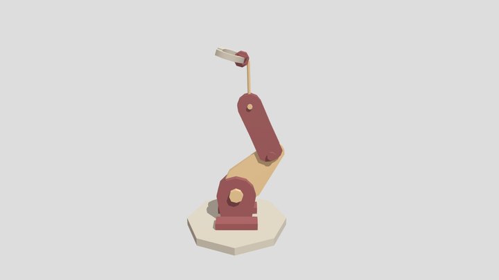 Robot Arm Animated 3D Model