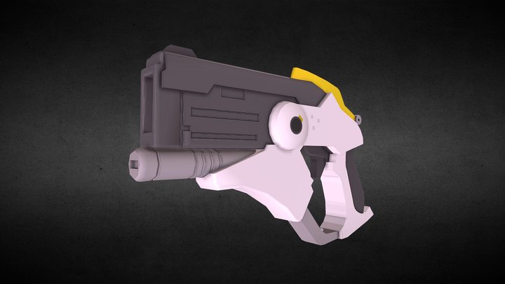 Mercy Overwatch Gun Textured 3D Model