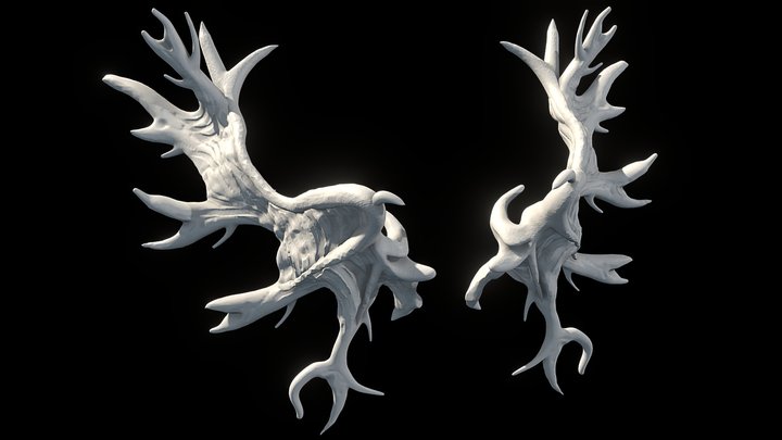 Demon or Dragon Spiky Wings 3D Model