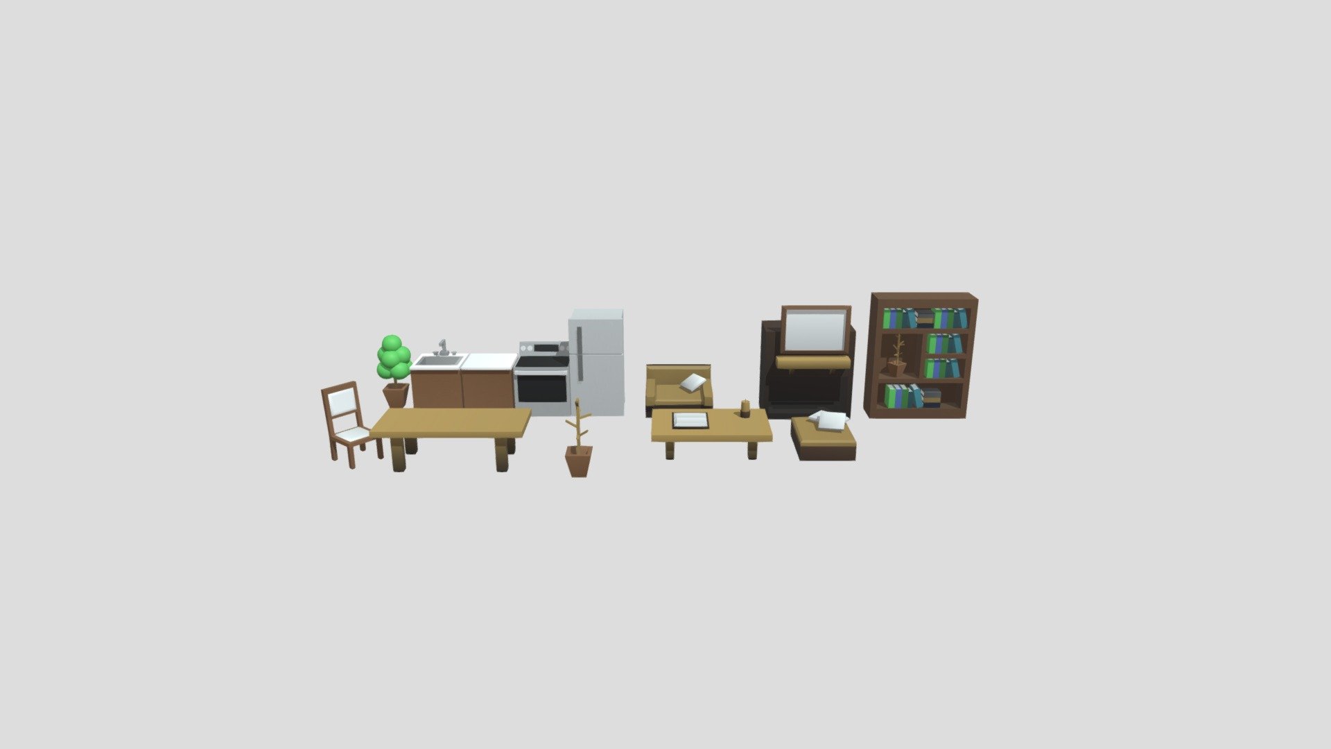 LowPoly House Models