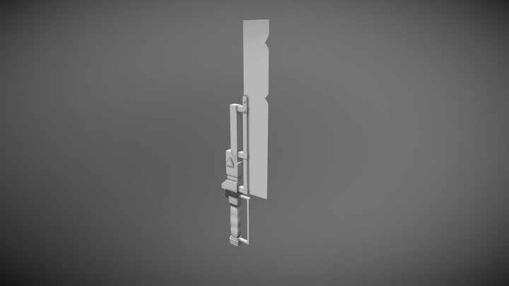 Mechanical "Scrap" Sword 3D Model