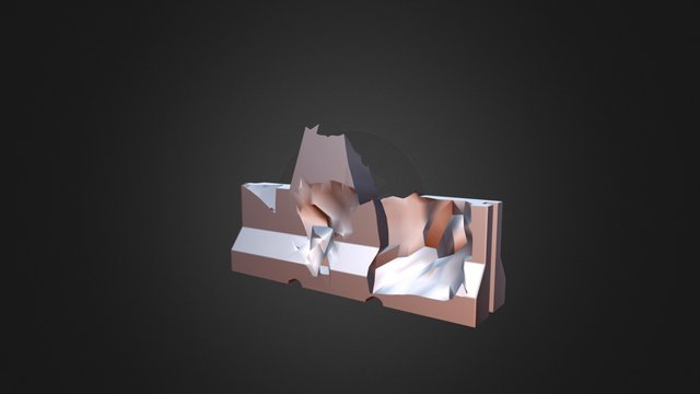 Raised Shield Barricade - Destroyed 3D Model