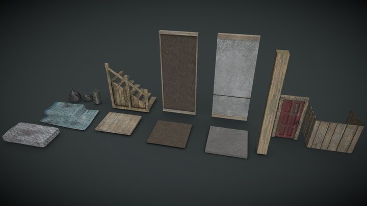Sketchy Modular Assets 3D Model