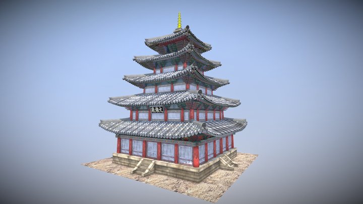 Korean Temple 3D Model