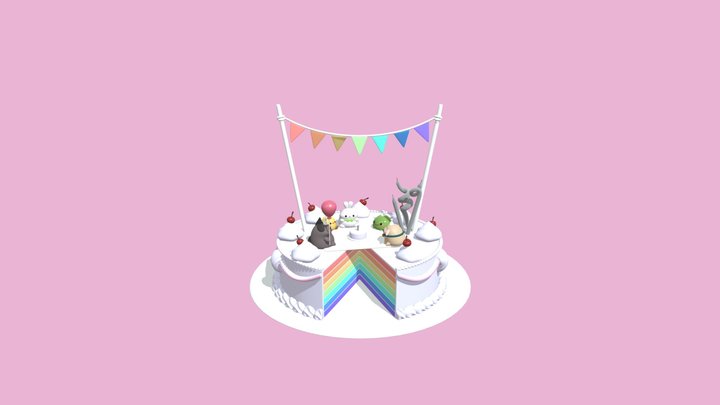 Personal Project - Party Animals 3D Model