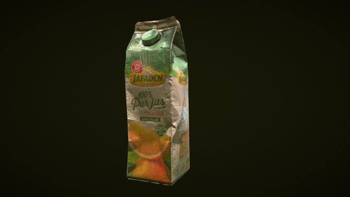 Photogrammetry, Orange juice box 3D Model