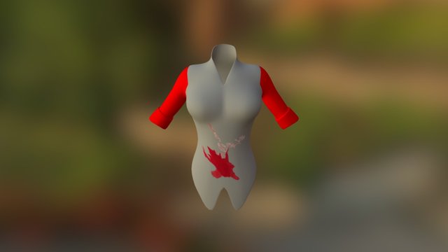 Killer Clown Woman Shirt 3D Model