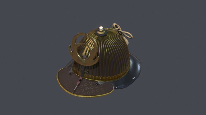 Samurai Helmet 3D Model