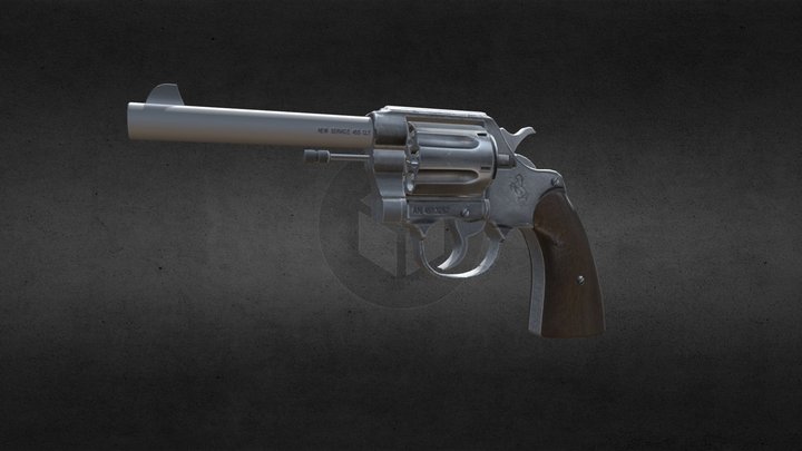 Colt New Service Pistol 3D Model