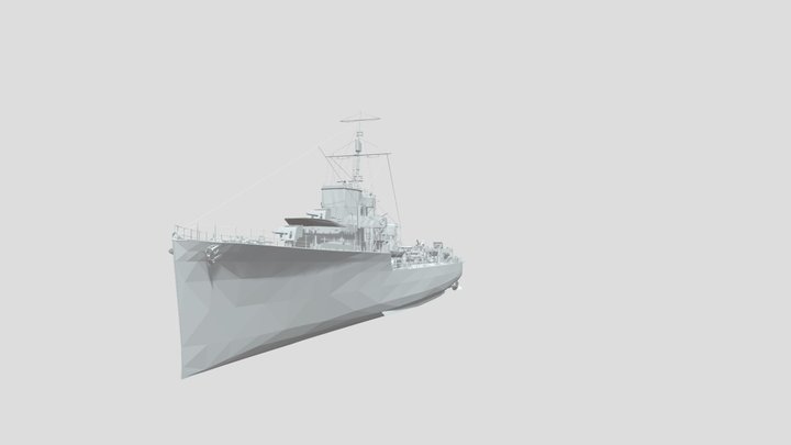 battle ship 3D Model