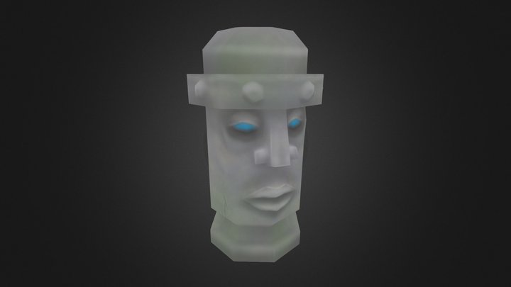 Atlantis Stone Head 3D Model