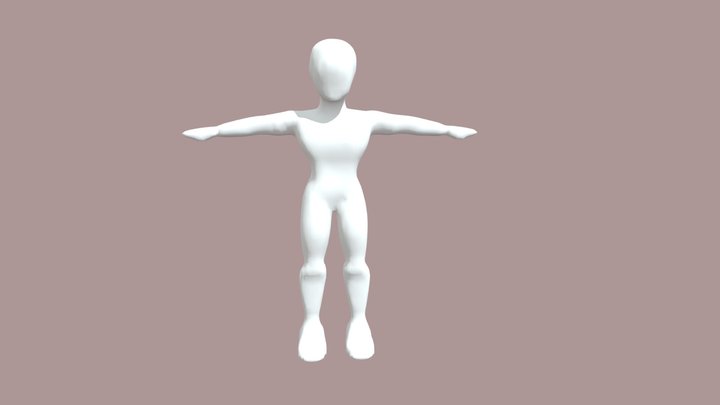 T-Pose Character 3D Model