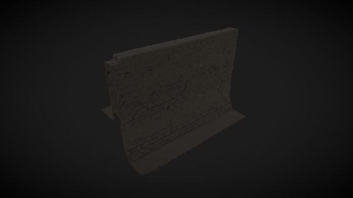 Tram de muralla del castell de Solivella 3D Model