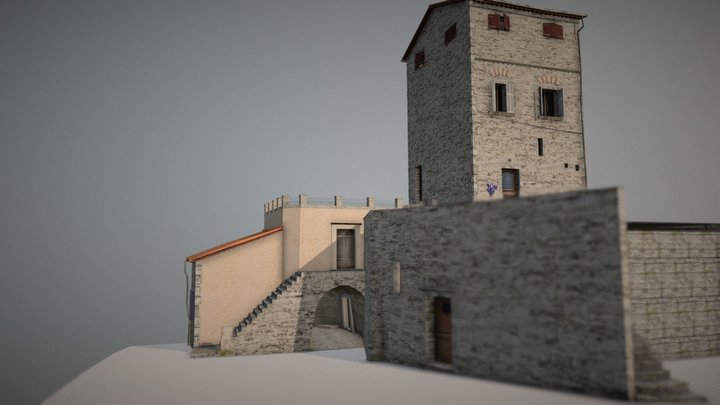 Cityscene - 1DAE - 3D Low Poly - Hotel_Square 3D Model