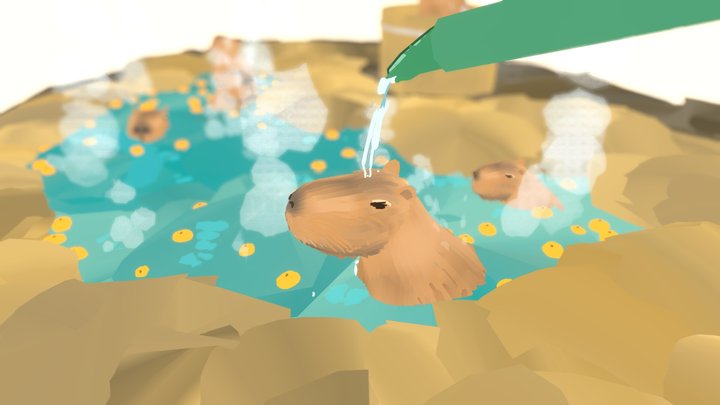 Quill - Capybara 3D Model