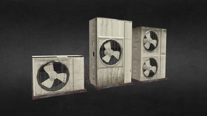 Old air conditioner 3D Model