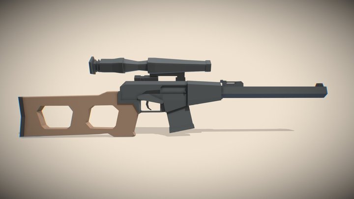 Low Poly VSS 3D Model