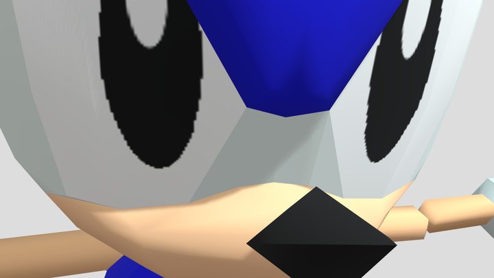 Sonic The Fighters-Sonic 3D Model