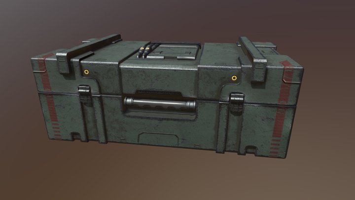 Sci Fi Crate 3D Model