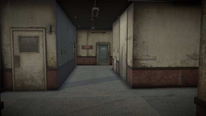 Horror corridor 1 3D Model