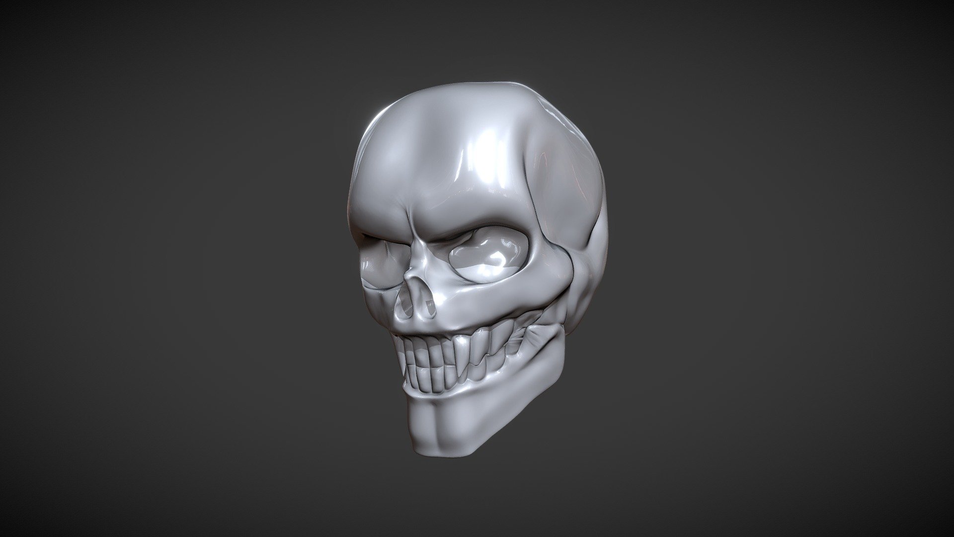 Spooky Scary Skull Scuplt