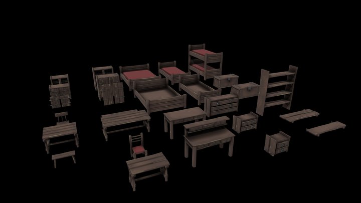 Furniture set 3D Model