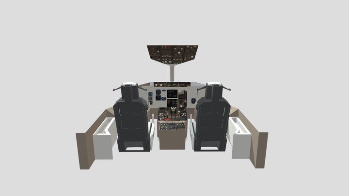 FREE plane cockpit 3D Model