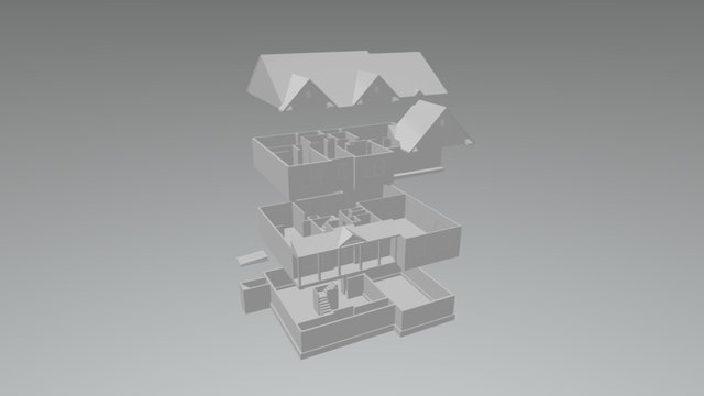 House Expanded Annotation 3D Model