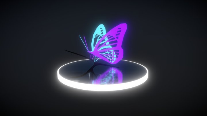 Looking Glass Butterfly 3D Model