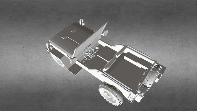 Army Jeep (Without texture) 3D Model