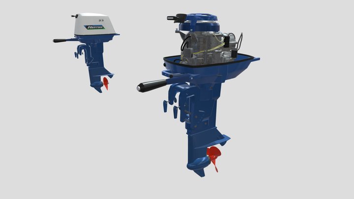Soviet outboard motor "Neptune-23"/Нептун-23 3D Model