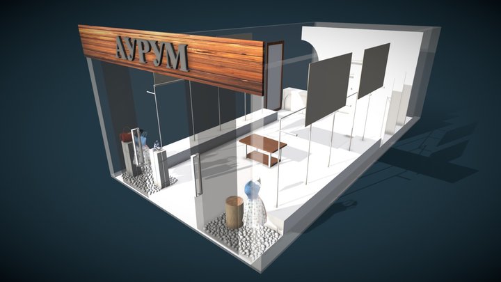 Shop 3D model boutique 3D Model