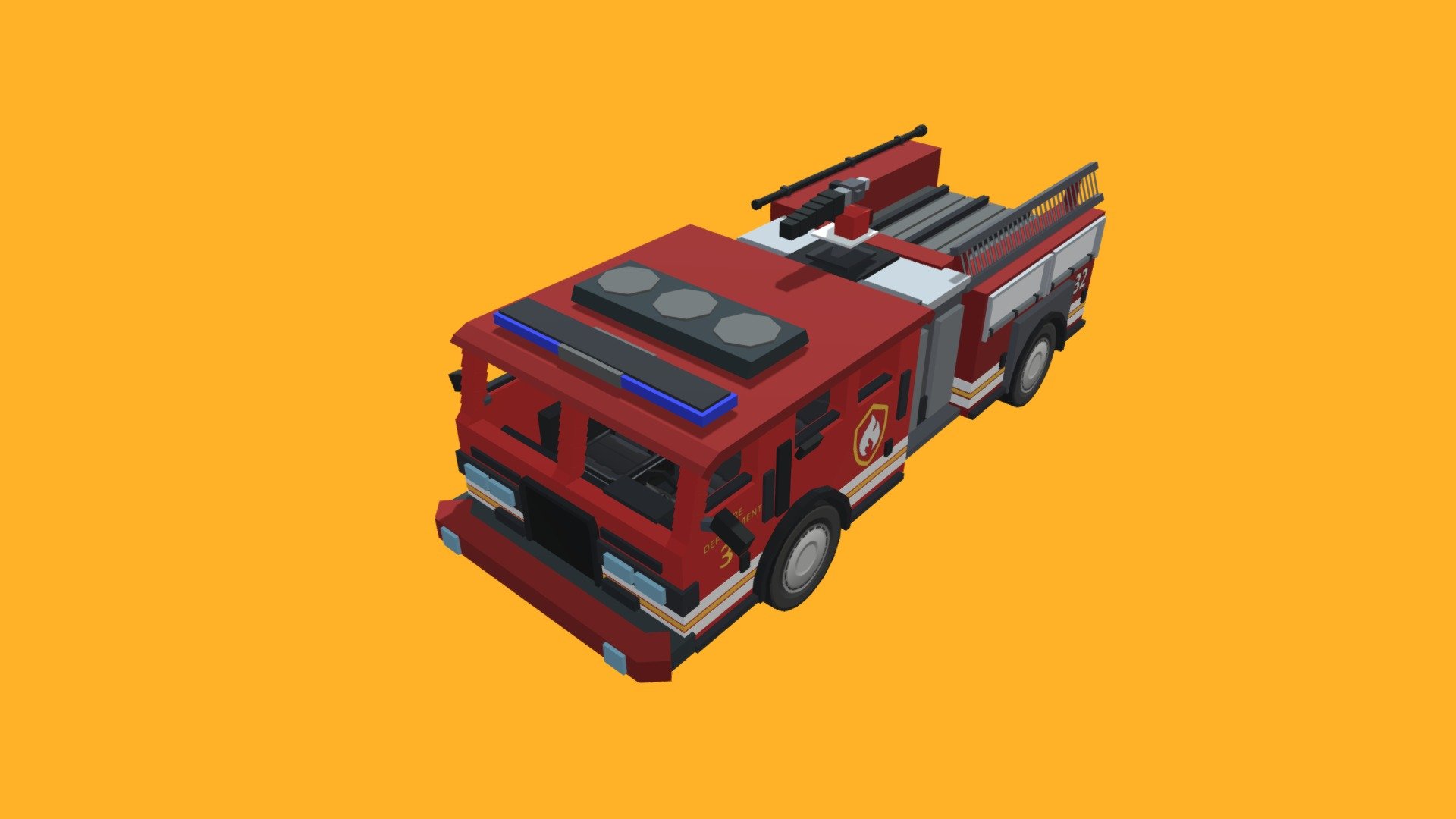 PixelMine | Fire Truck - 3D model by PixelMine [09bfc81] - Sketchfab