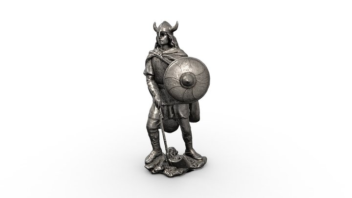 Norse warrior statuette 3D Model