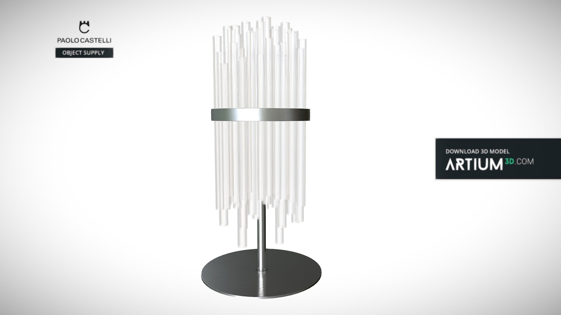 3D model My Lamp Table Suspension R100 – Paolo Castelli - This is a 3D model of the My Lamp Table Suspension R100 - Paolo Castelli. The 3D model is about a tall glass lamp.