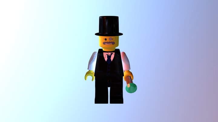 Rich Lego Guy 3D Model