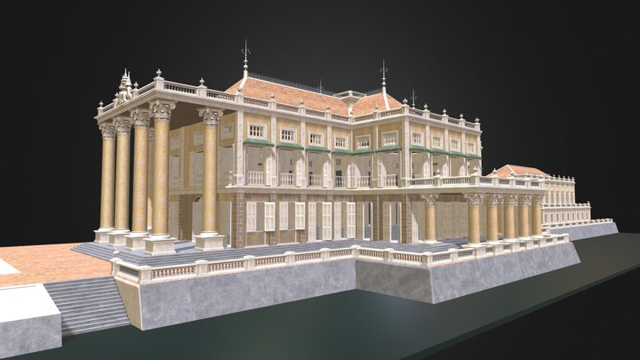 Reconstruction of Old Varopat Piman Throne Hall 3D Model