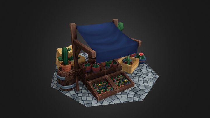 Cactus Shop 3D Model