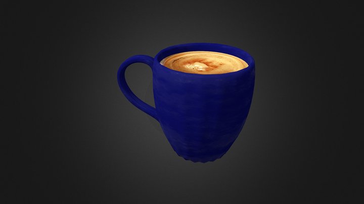 taza azul 3D Model